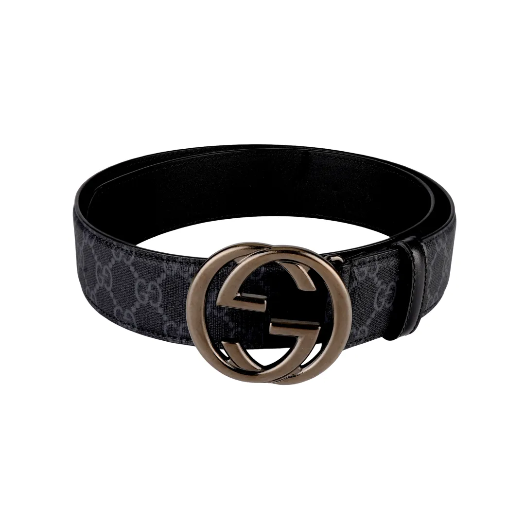 GUCCI Gg Interlocking G Buckled Belt
