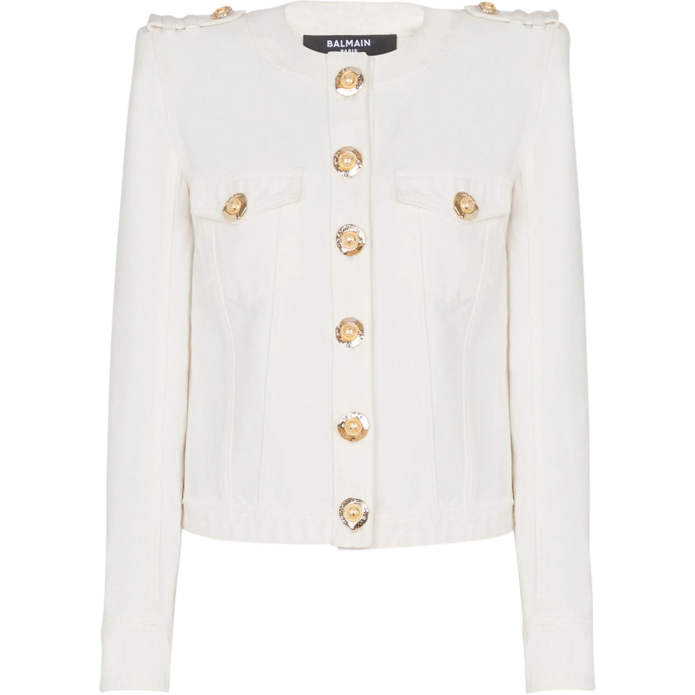 Женская куртка BALMAIN SS25 (бежевая)