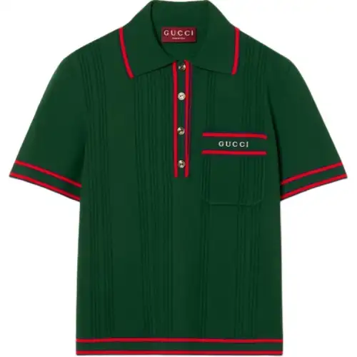 GUCCI Polo Shirts Women's Green Moderate Other
