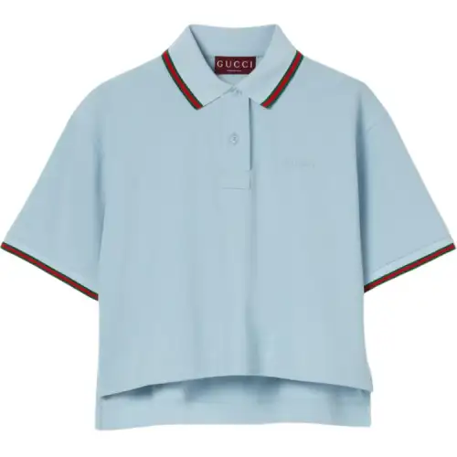 Gucci Cotton piquet polo shirt with Web