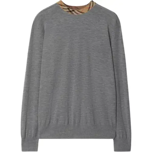 Burberry Check trim Wool Sweater