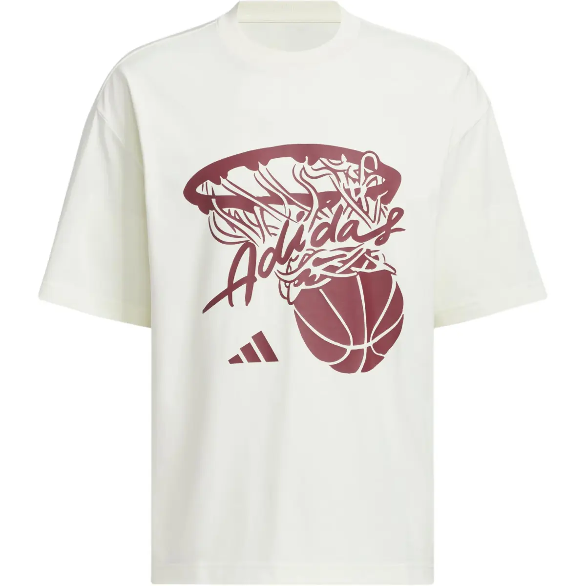 Adidas BASKETBALL SS25 T Shirt Unisex Ivory White