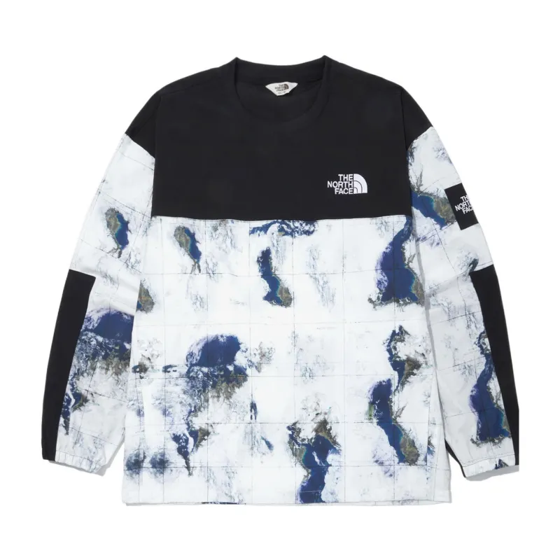 THE NORTH FACE Sweatshirt Unisex Earth Printing And Dyeing Blue