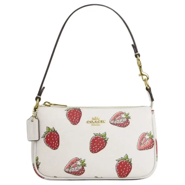COACH Nolita Artificial Leather Handbag Small Women's Chalk White & Mixed Color