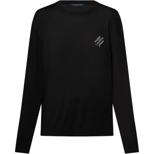 Lv Embroidered Signature Pullover