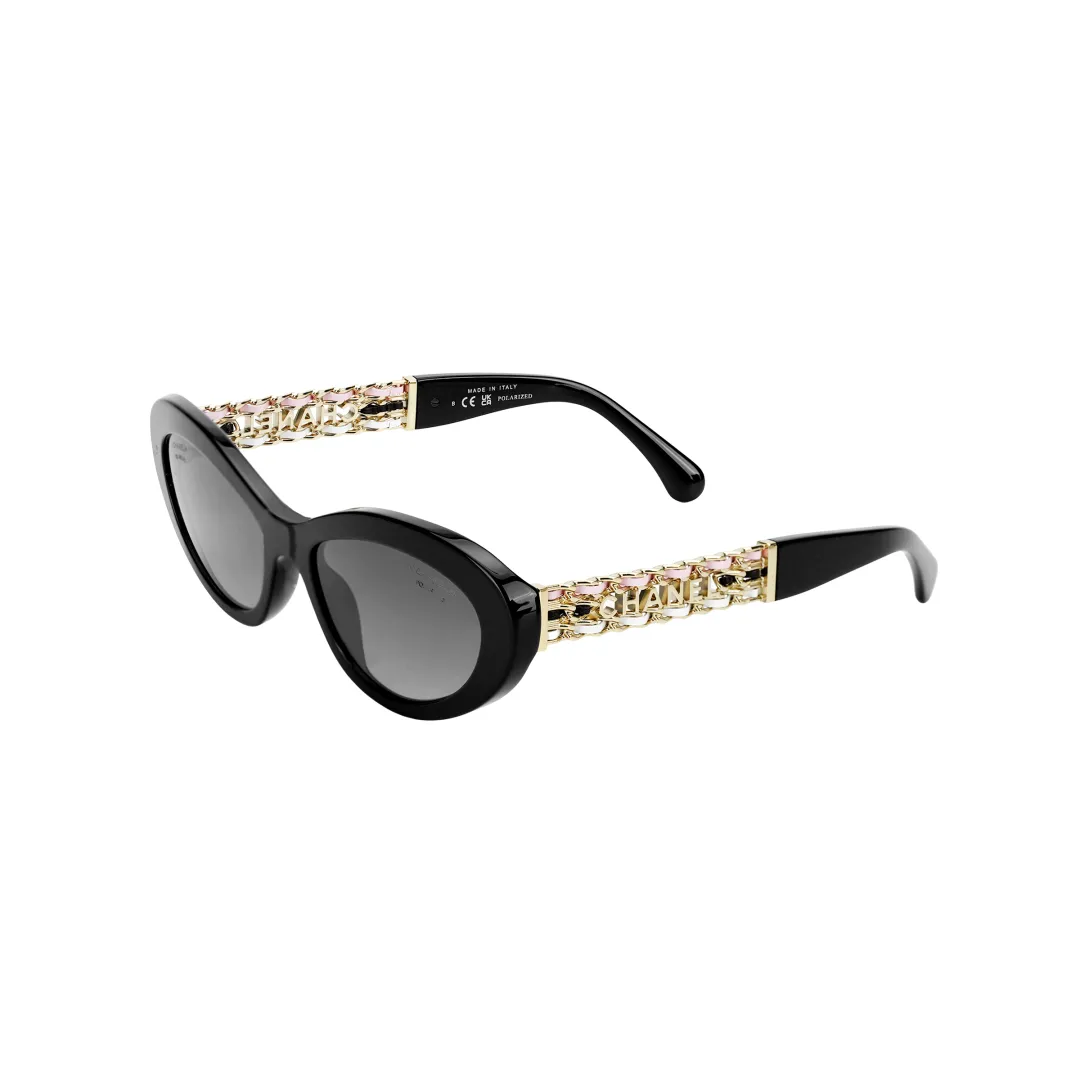 CHANEL Butterfly Sunglasses Women's Black