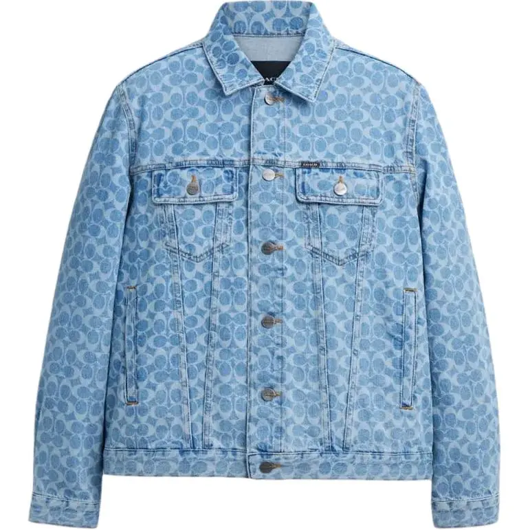 COACH SS25 Denim Jacket Men's Washed Blue