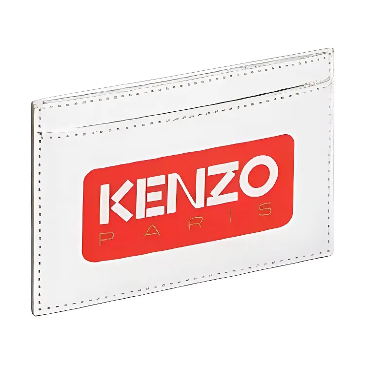 KENZO Cow Leather Card Holder Men's Silver