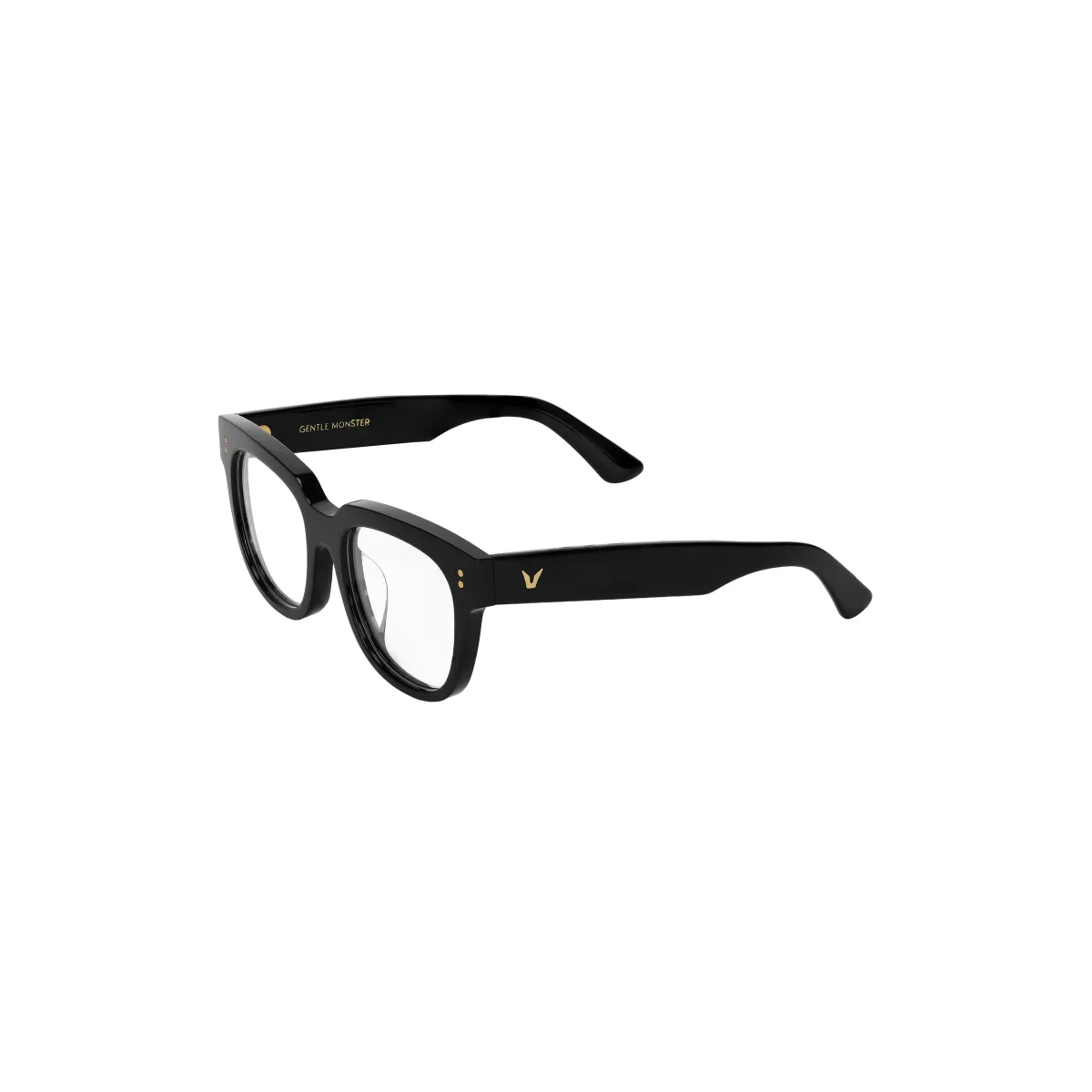 GENTLE MONSTER Plate Frame Oval Eyeglass Frames Unisex Black