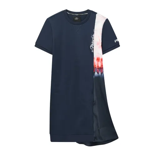 FILA x 3.1 Phillip Lim Short Sleeved Dress Women's Navy Sea Blue