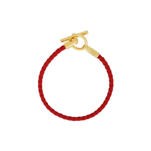 HERMES Glenan Leather Wristbands Unisex