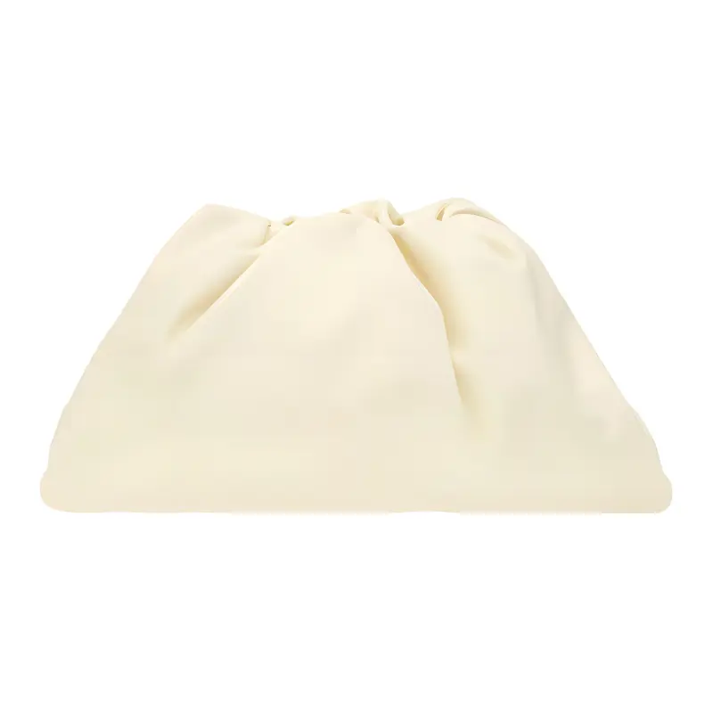 Bottega Veneta Calfskin One Shoulder Crossbody Clutch Women's Light Yellow