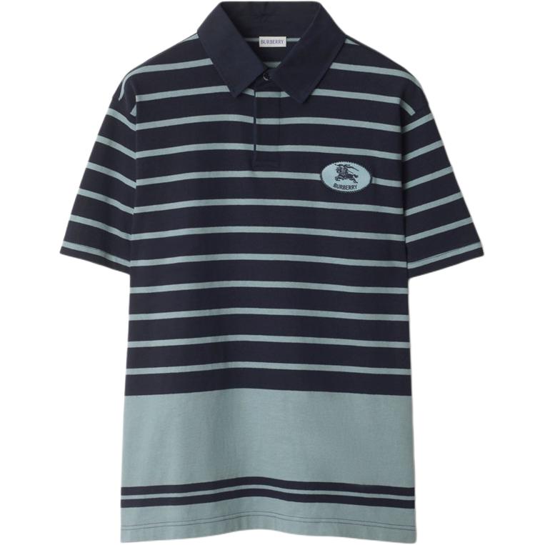 Мужская рубашка-поло Burberry Stripe Polo (синяя)
