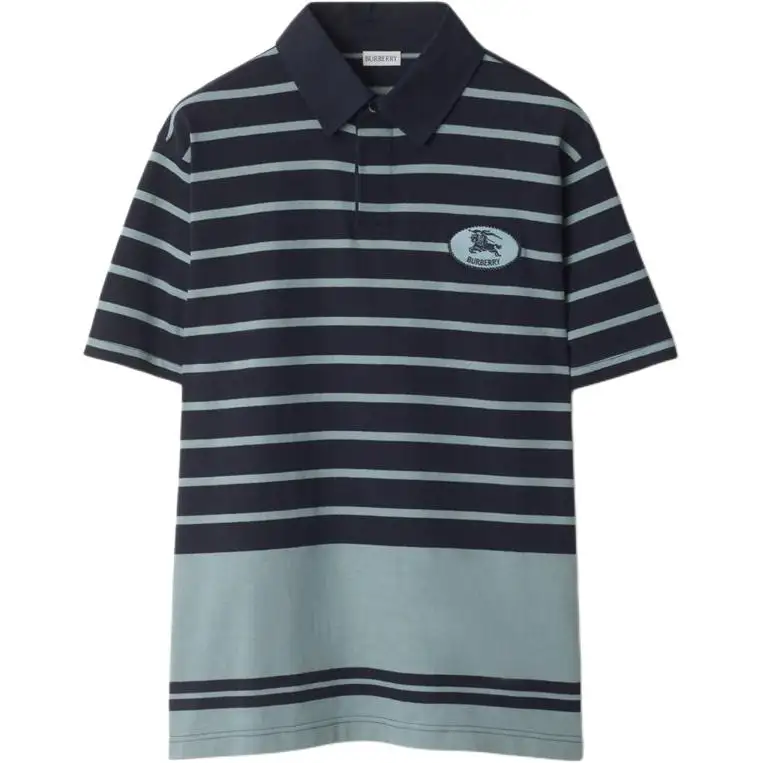 Burberry striped cotton polo shirt