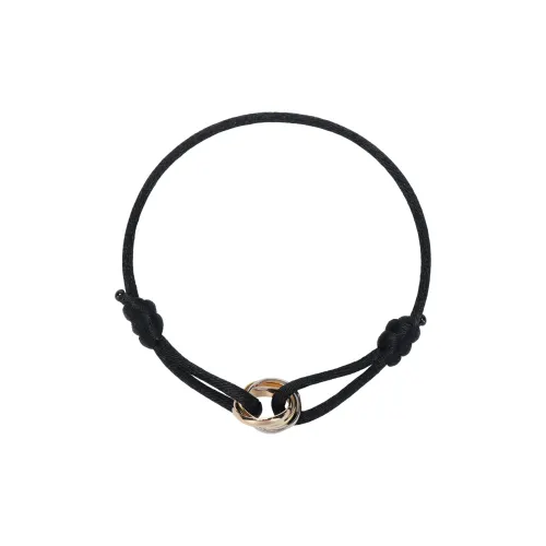 CARTIER Trinity Series 18K Gold 18K White Gold 18K Rose Gold Rope Bracelets Unisex Multicolor
