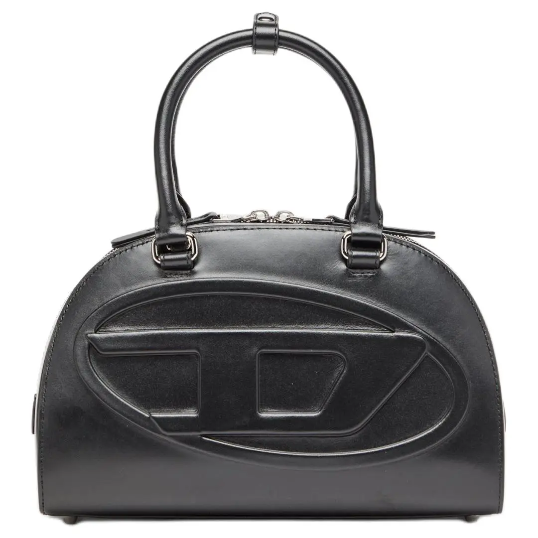 DIESEL Leather Bowling Bag, Handbag Women's Black