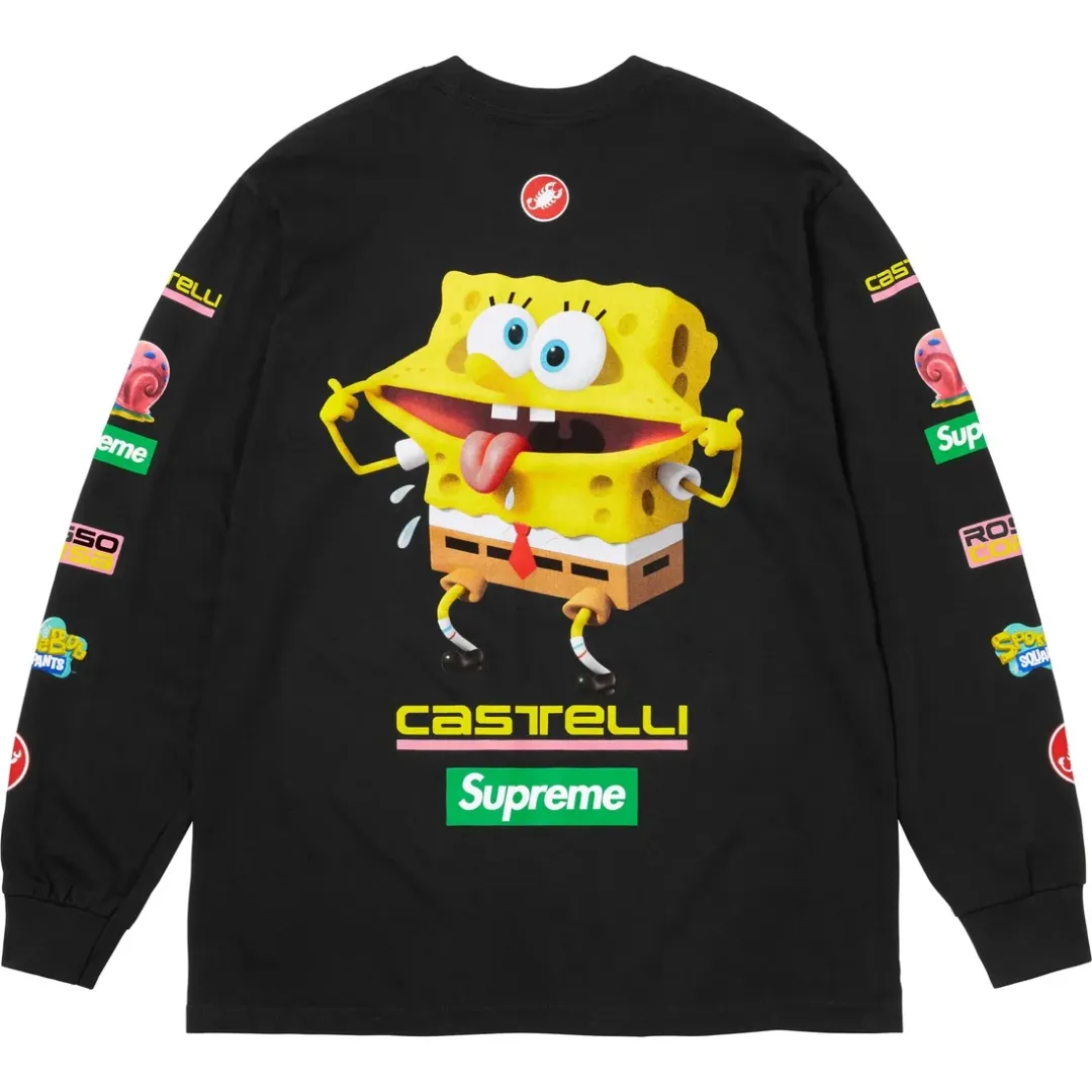 Supreme x SpongeBob x Castelli Racing long-sleeves T-shirt