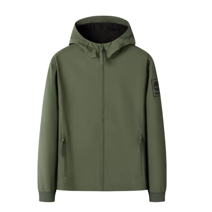 Timberland Jackets Men's Green Hooded (Non-detachable) Moderate Straight Fit