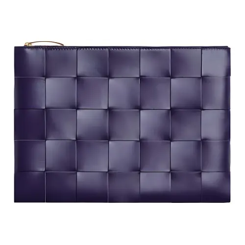 Bottega Veneta Cow Leather Clutch Women's Grape