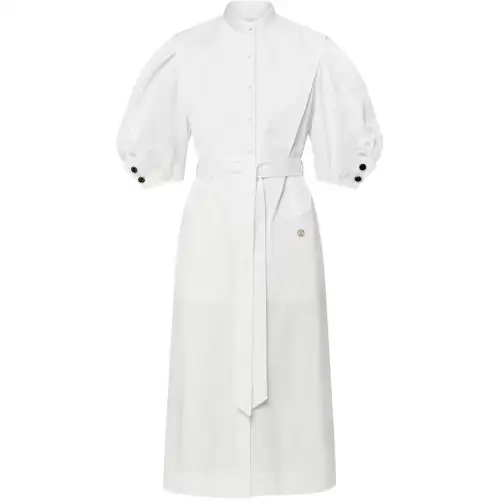 Lv Puff Sleeve Shirt Dress