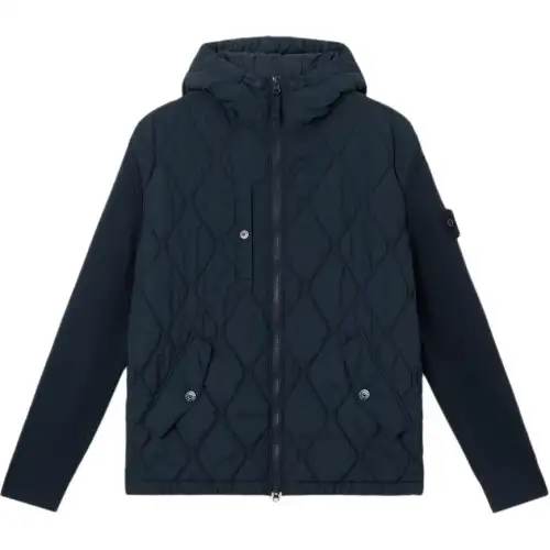 Stone Island hooded quilted puffer jacket
