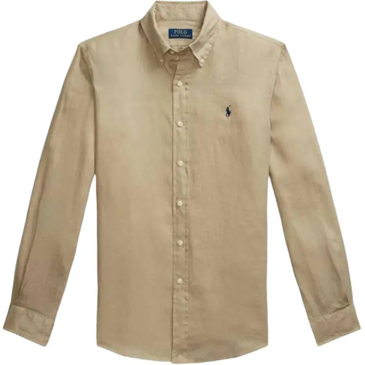 Polo Ralph Lauren Shirt Custom Slim Fit Men's Light Umber