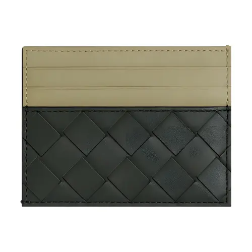 Bottega Veneta Cow Leather Card Holder Men's Dark Green/Stone Green