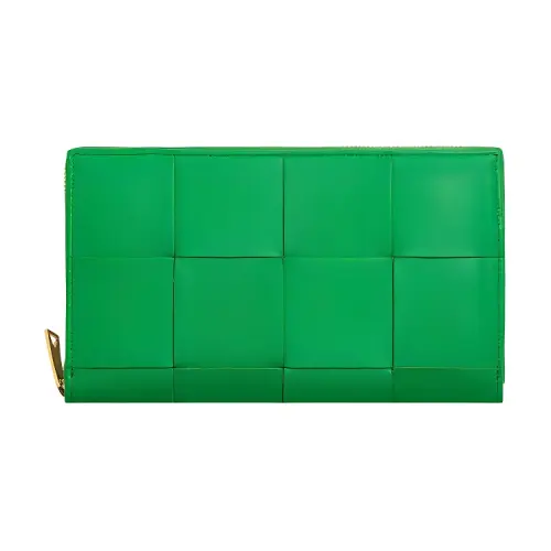Bottega Veneta Sheepskin Wallet Large Women's Green
