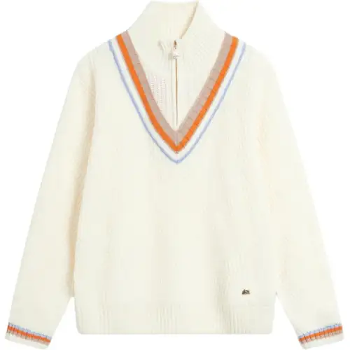 Li Ning Sweaters Women's Ecru Stand Collar Moderate Other