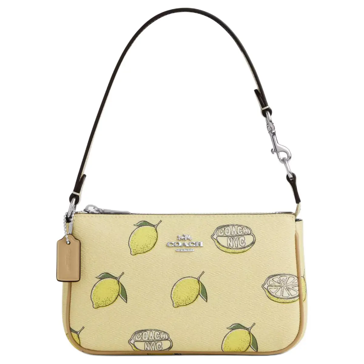 COACH Nolita Coated Canvas Handbag, Shoulder Bag Women's Yellow Green