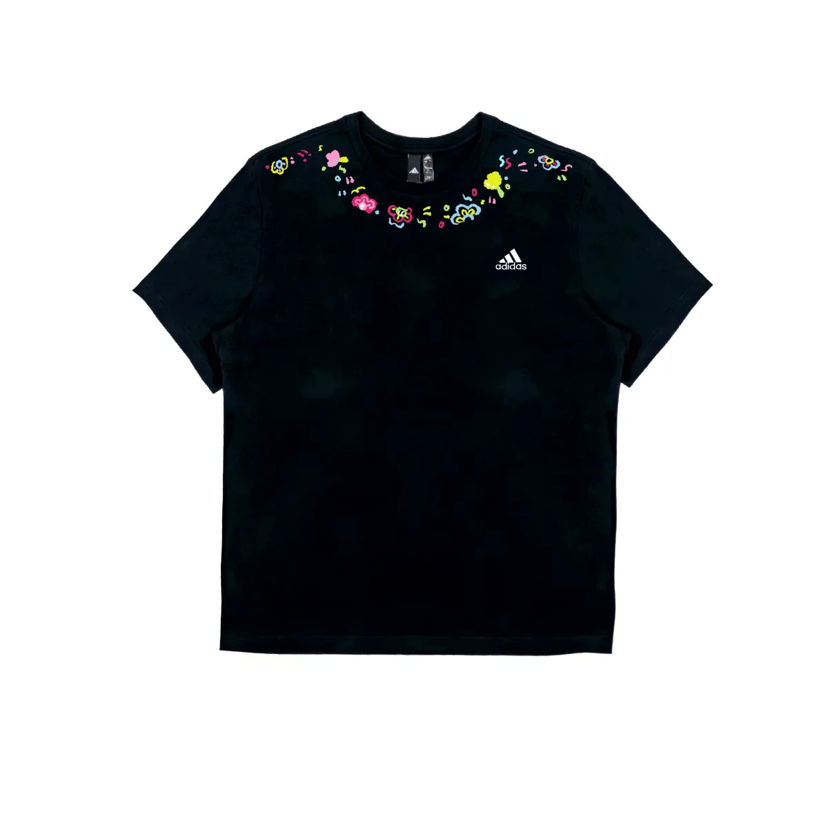 Adidas T-Shirts Unisex Black Crew Neck Moderate Straight Fit