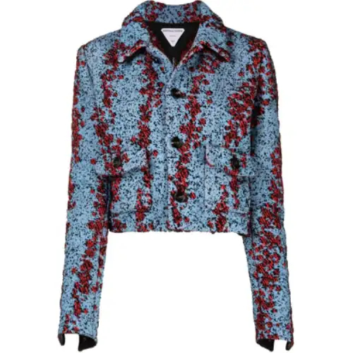 Bottega Veneta Jackets Women's Blue Lapel Moderate Other