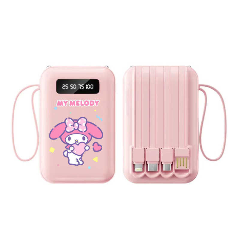 Hello kitty, sanrio, apple, power supply, capacious cartoon small handheld travel airplane to go out for traveling, 10000mah, 5W, 10W
