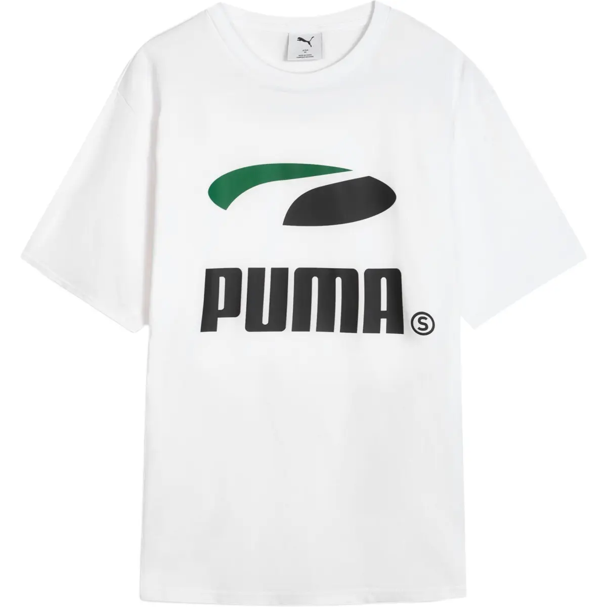 PUMA T-Shirts Unisex White Crew Neck Moderate