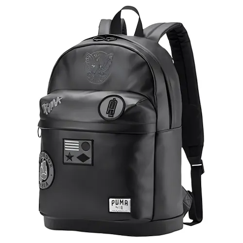 PUMA Adriana Lima Collaboration Leather Backpack Unisex Black