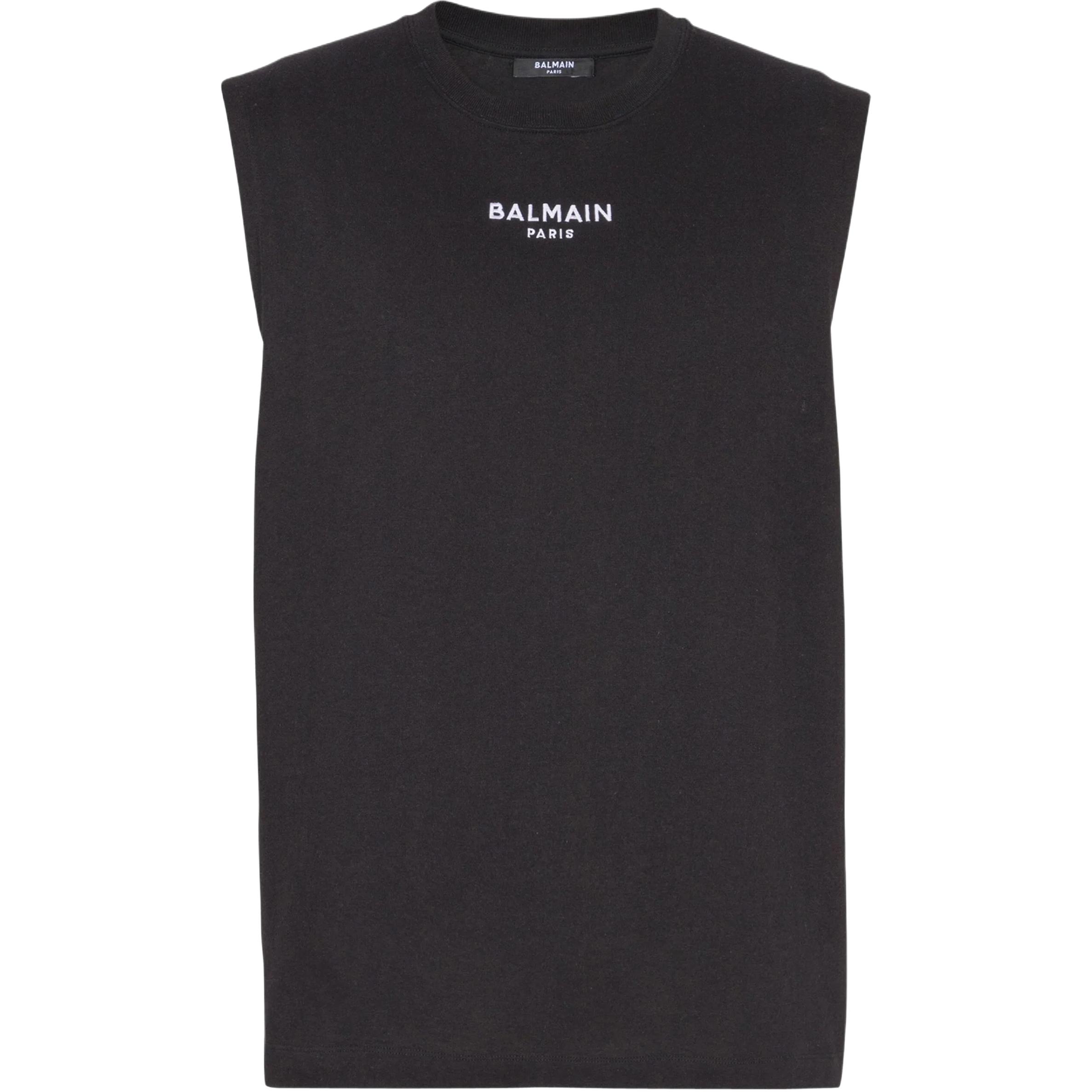 Мужская майка BALMAIN SS25 Logo (черная)