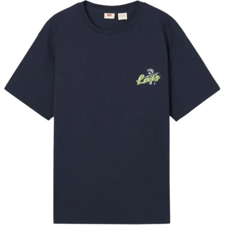Levi's T-Shirts Men's Navy Blue Crew Neck Moderate