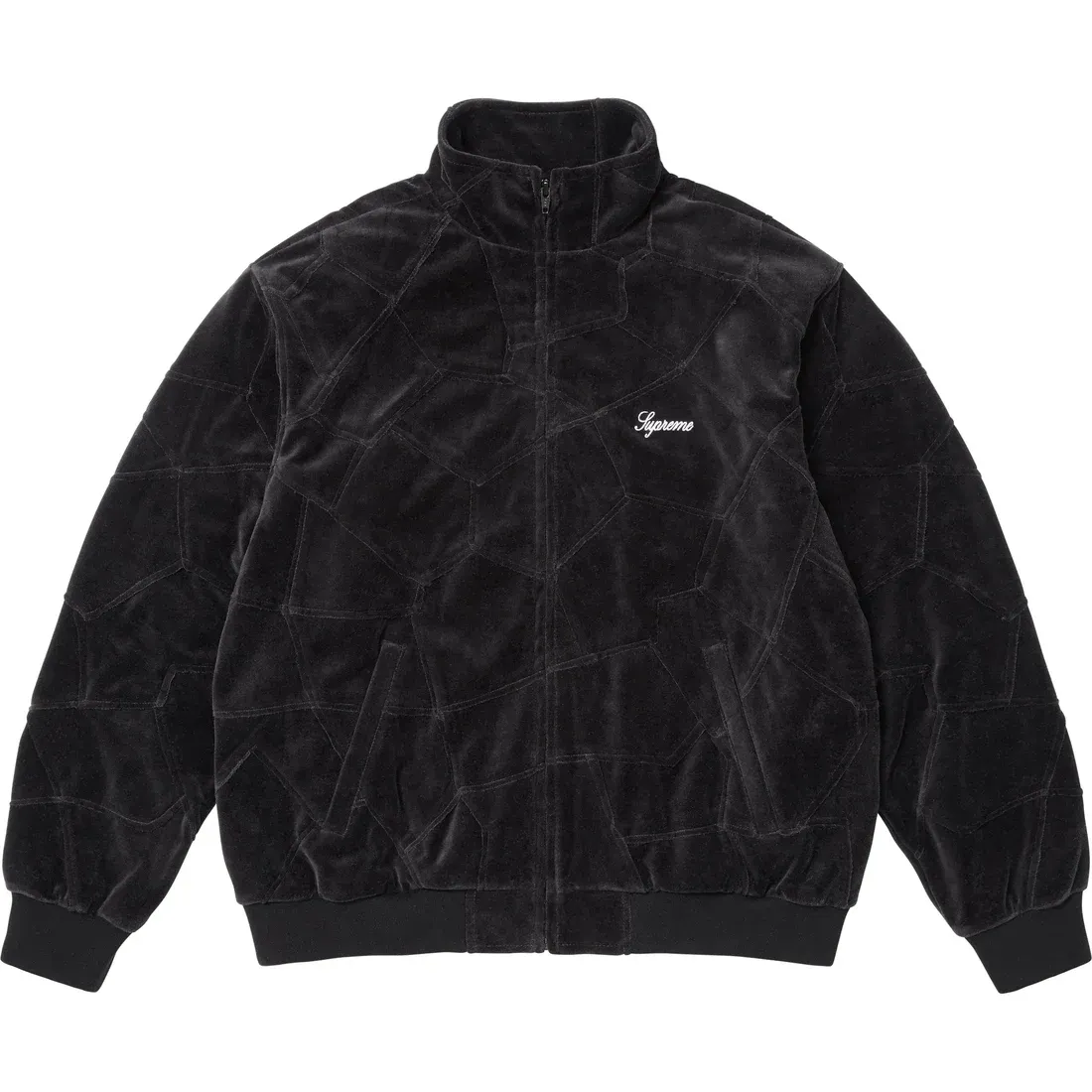 Supreme Patchwork Velour Track Jacket