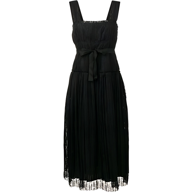 Bottega Veneta Slip Dresses Women's Black Boat Neck Moderate Mid Length