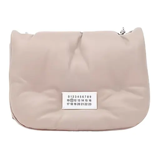 Maison Margiela Glam Slam Sheepskin Pillow Bag, Shoulder Bag, Crossbody Bag Mini Women's Dusty Pink