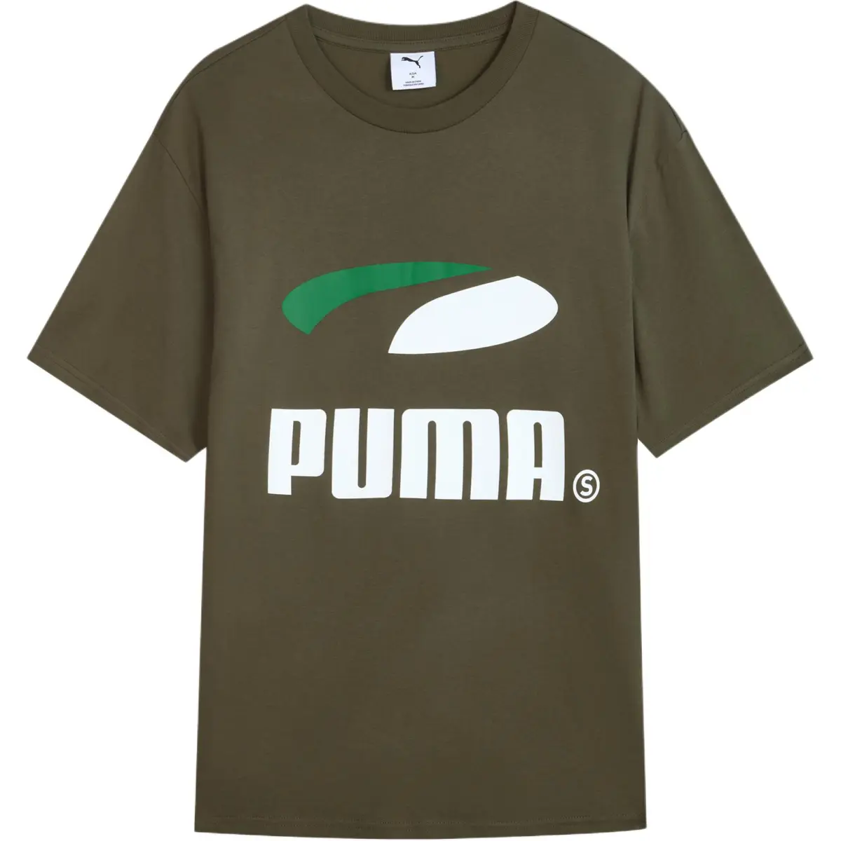 PUMA SS25 T Shirt Unisex Olive Green