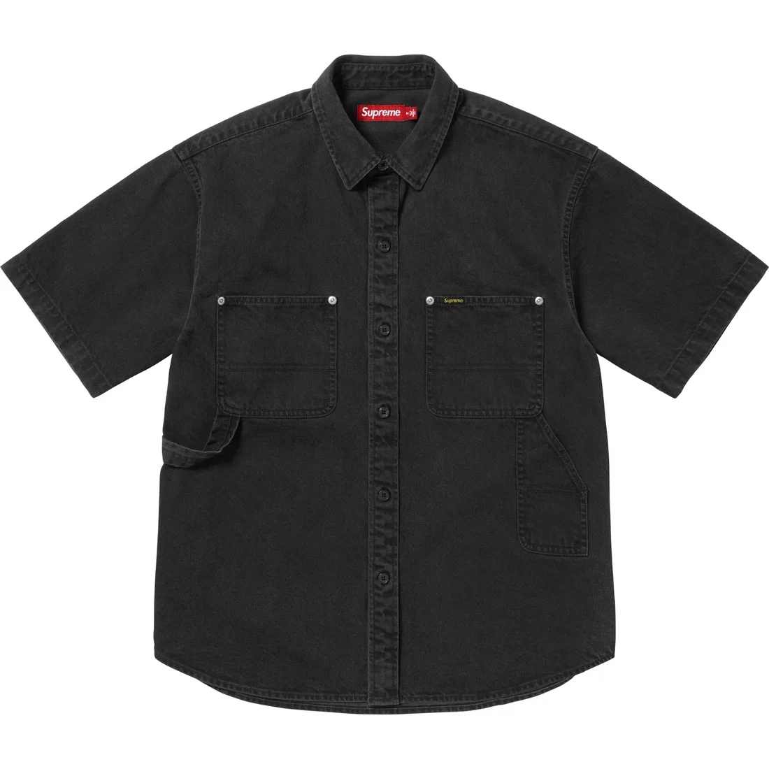 Рубашка Supreme SS25 WEEK11 Loose Fit S/S Denim Painter Shirt (синяя)