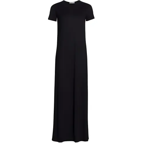 THE ROW Short Sleeved Dresses Women's Black Crew Neck Moderate