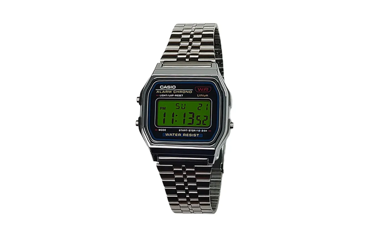 CASIO Custom Collection Quartz Movement Stainless Steel Strap Watch Men's Watches Black Dial