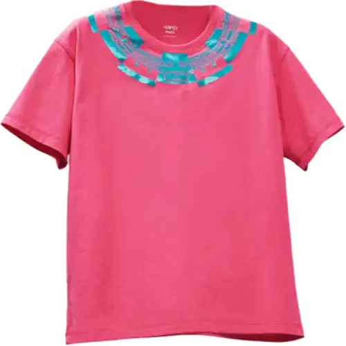HERMES T Shirts Women's Pink Crew Neck