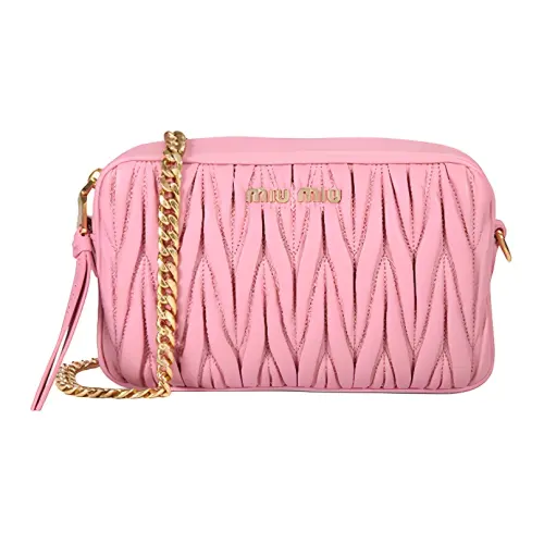 MIU MIU Sheepskin Shoulder Bag, Crossbody Bag Women's Pink