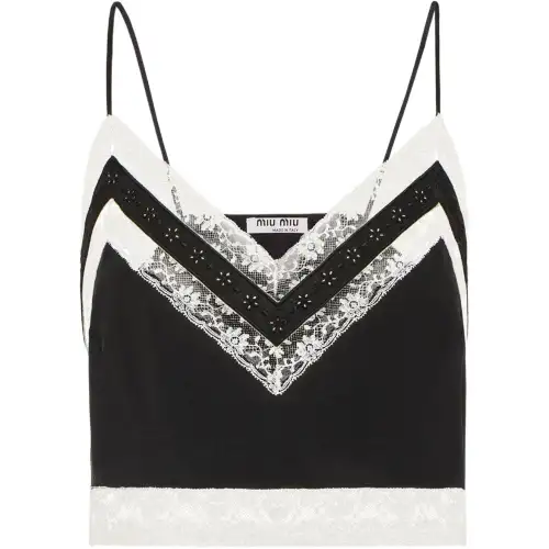 MIU MIU Camisoles Women's Black Moderate Other