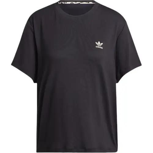Adidas Women's Leopard Trefoil Infill Tee Black