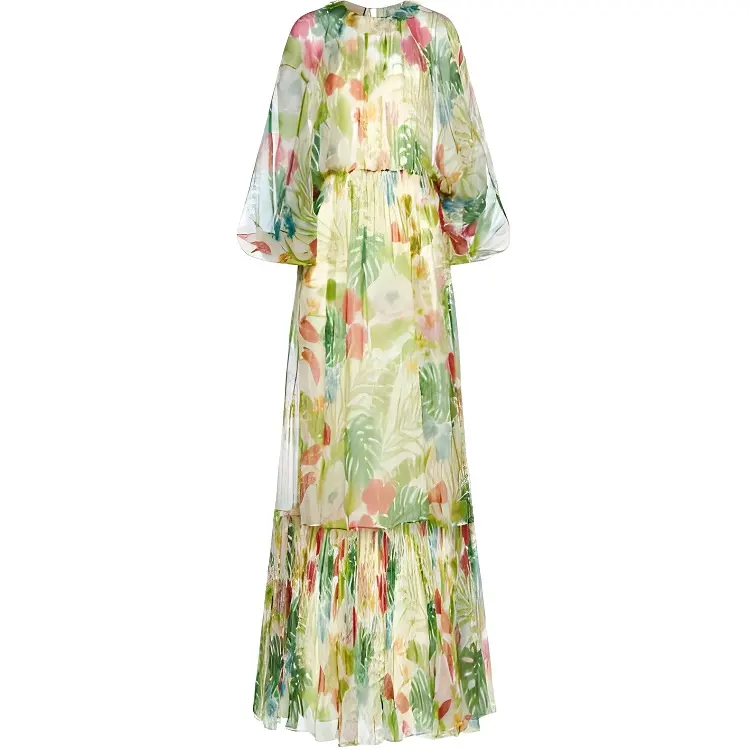 【Previous Season】botanical-print maxi dress
