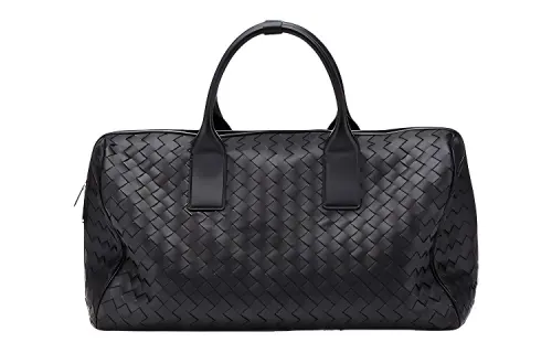 Bottega Veneta Sheepskin Travel Bag Men's Black